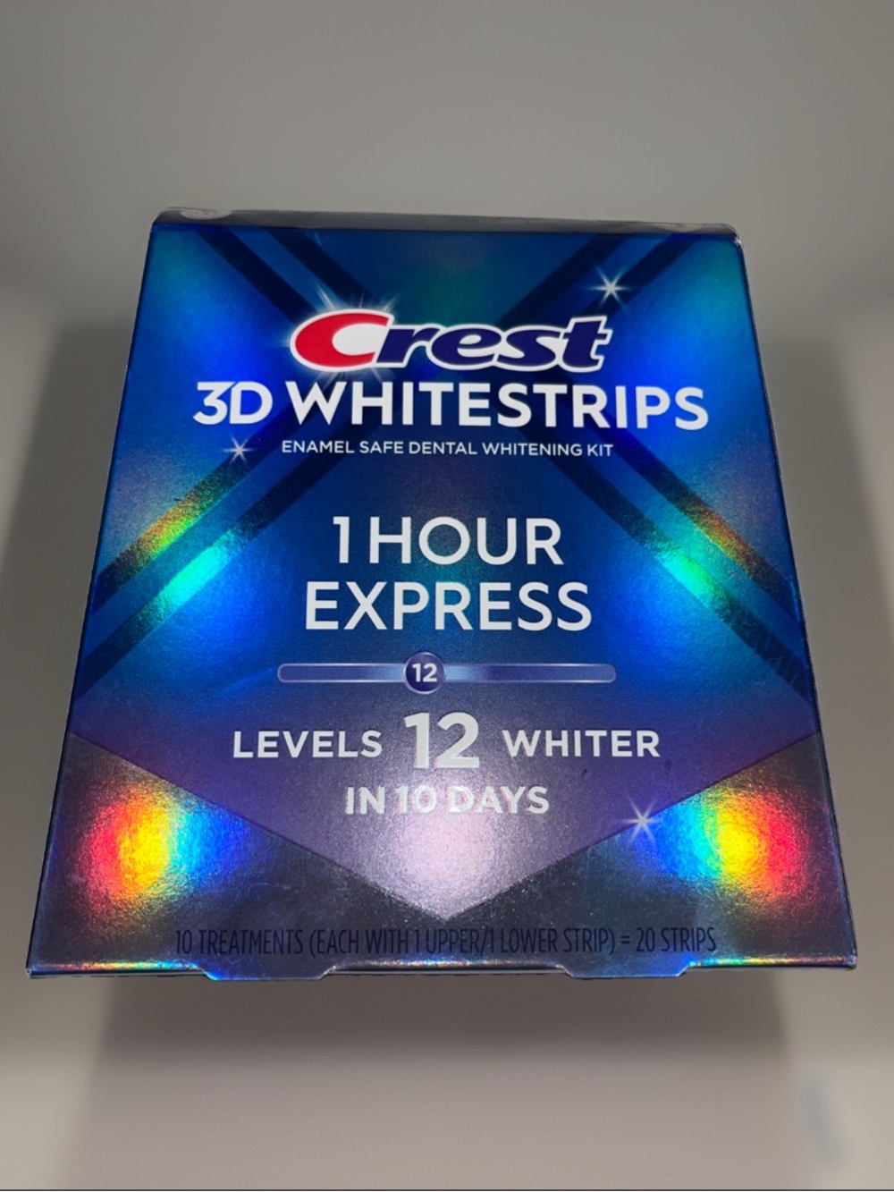 Crest 3D Whitestrips, 1 Hour Express, Teeth Whitening Strip Kit, 20 Strips (10 C